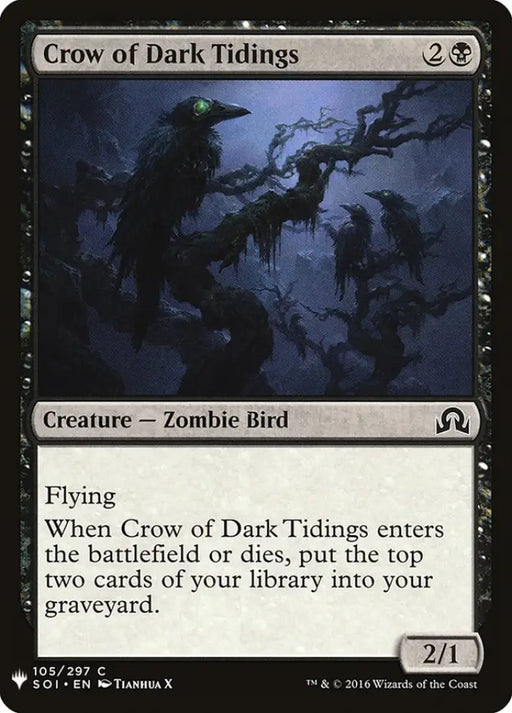 Crow of Dark Tidings [Mystery Booster] - MTG Single