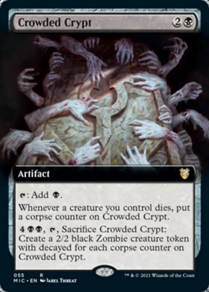 Crowded Crypt (Extended Art) [Innistrad: Midnight Hunt Commander] - MTG Single