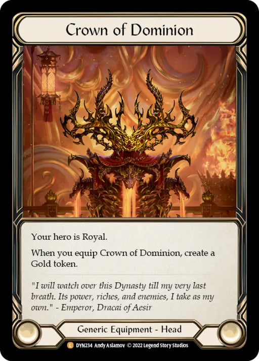 Crown of Dominion [Dynasty] Rainbow Foil - Flesh And Blood Single