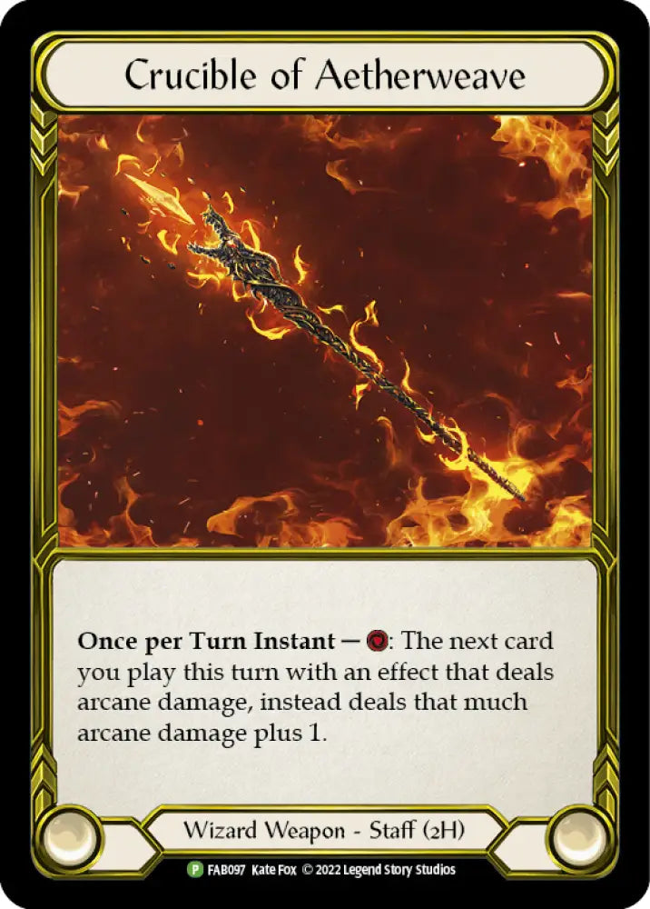Crucible of Aetherweave (Golden) [FAB097] (Promo) Cold Foil - Flesh And Blood Single