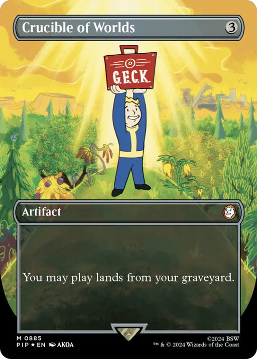 Crucible of Worlds (Borderless) (Surge Foil) [Fallout] - MTG Single