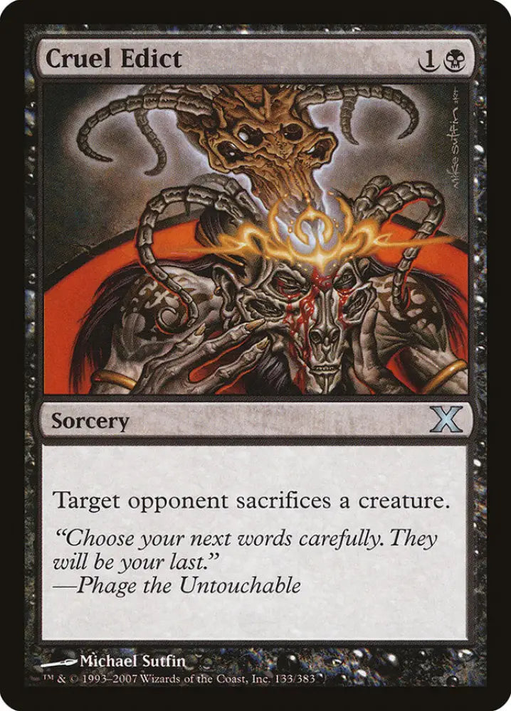 Cruel Edict [Tenth Edition] - MTG Single