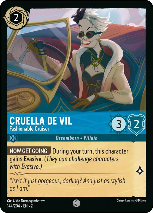 Cruella De Vil - Fashionable Cruiser (144/204) [Rise of the Floodborn] - Lorcana Single