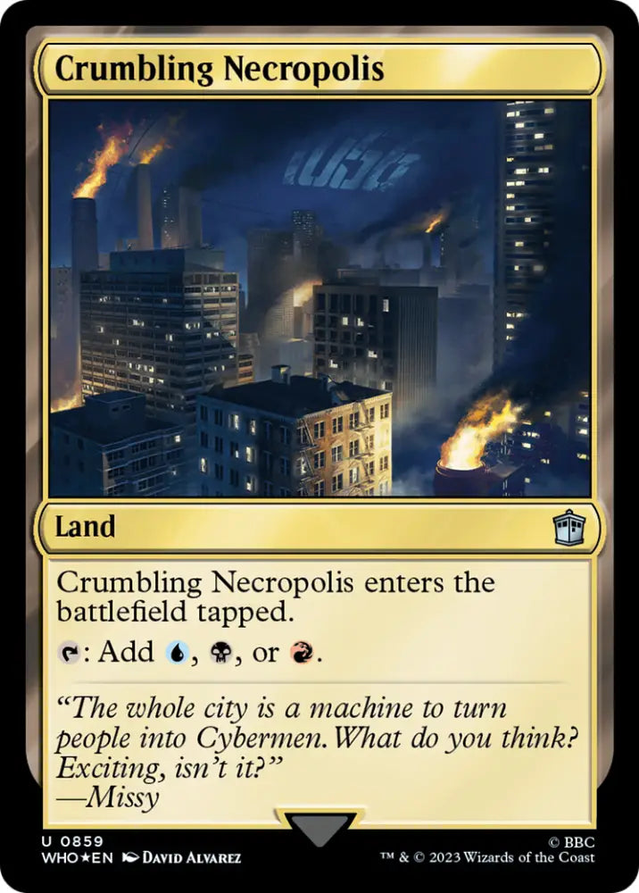 Crumbling Necropolis (Surge Foil) [Doctor Who] - MTG Single