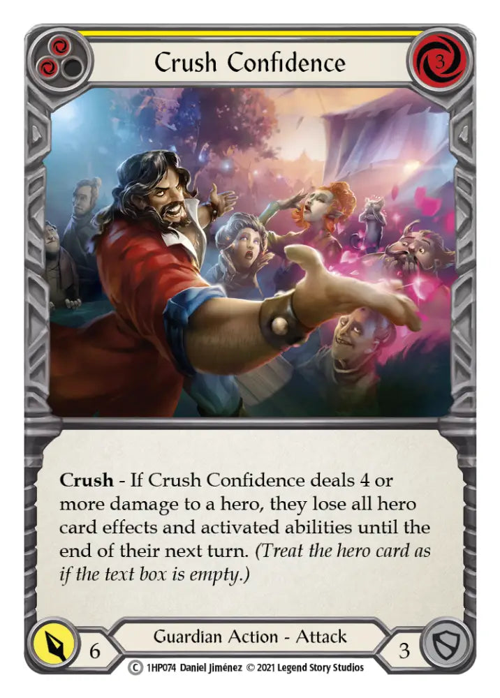 Crush Confidence (Yellow) [1HP074] (History Pack 1) - Flesh And Blood Single