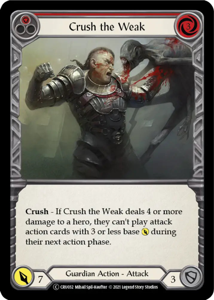 Crush the Weak (Red) [Crucible of War Unlimited] Unlimited Rainbow Foil - Flesh And Blood Single