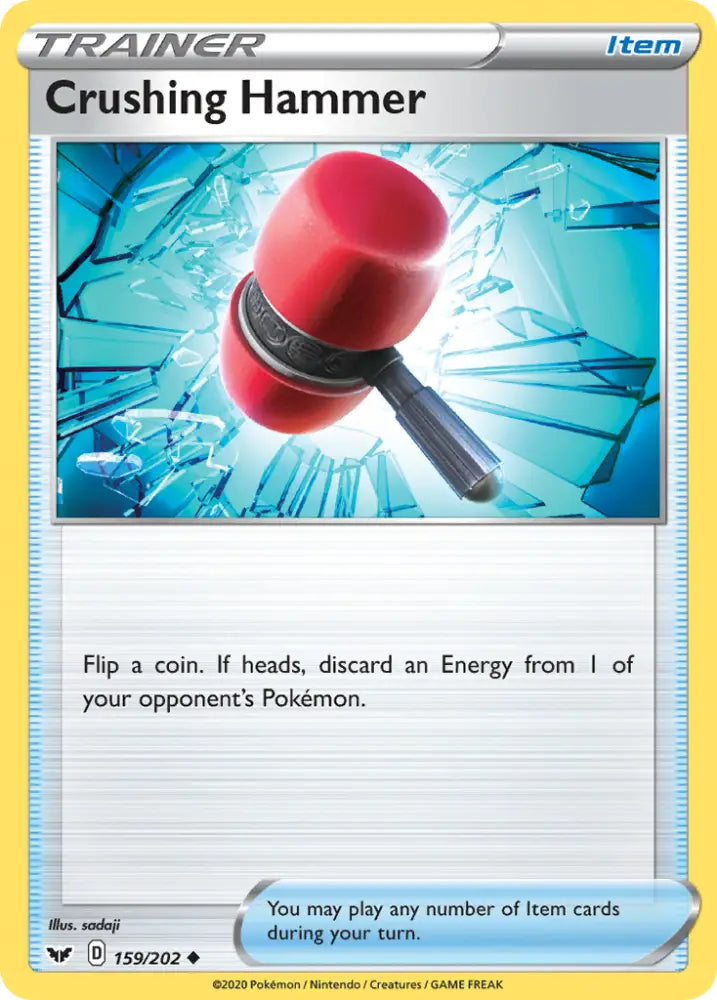 Crushing Hammer (159/202) [Sword & Shield: Base Set] - Pokemon Single