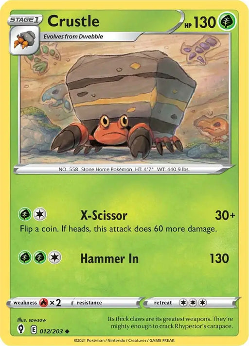 Crustle (012/203) [Sword & Shield: Evolving Skies] - Pokemon Single