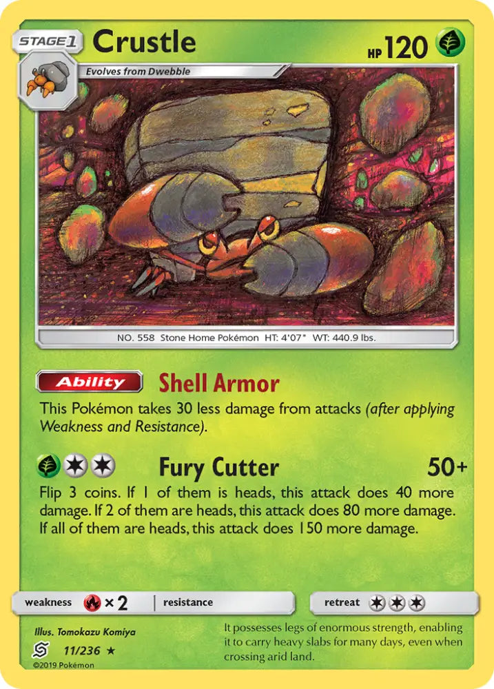 Crustle (11/236) [Sun & Moon: Unified Minds] - Pokemon Single