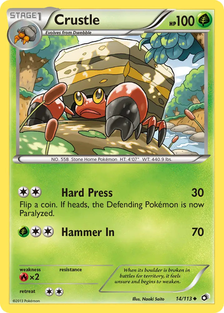 Crustle (14/113) [Black & White: Legendary Treasures] - Pokemon Single