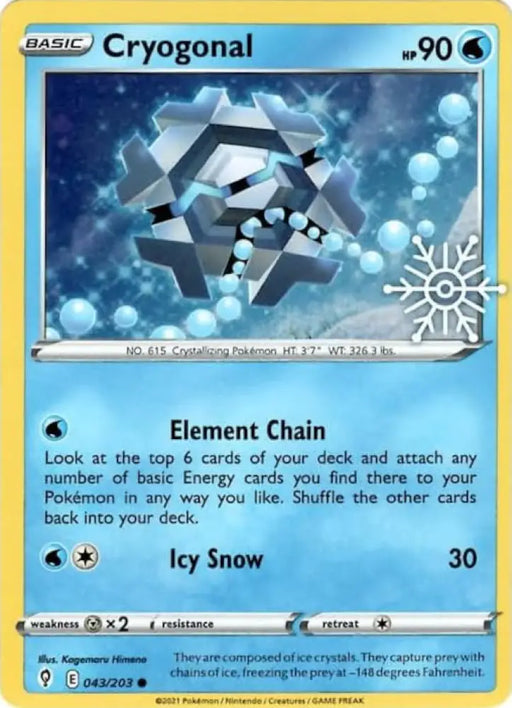 Cryogonal (043/203) (Holiday Calendar) [Sword & Shield: Evolving Skies] - Pokemon Single