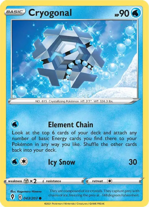 Cryogonal (043/203) [Sword & Shield: Evolving Skies] - Pokemon Single