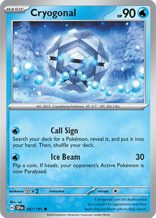 Cryogonal (047/191) [Scarlet & Violet: Surging Sparks] - Pokemon Single