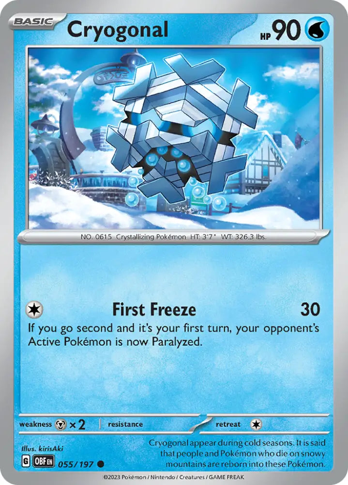Cryogonal (055/197) [Scarlet & Violet: Obsidian Flames] - Pokemon Single