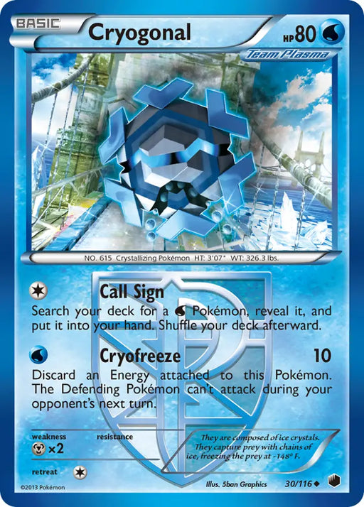 Cryogonal (30/116) [Black & White: Plasma Freeze] - Pokemon Single
