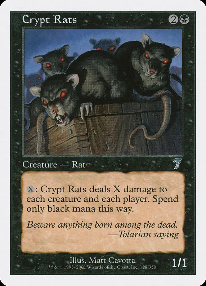 Crypt Rats [Seventh Edition] - MTG Single