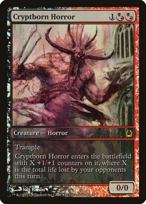 Cryptborn Horror (Game Day) (Extended Art) [Return to Ravnica Promos] - MTG Single