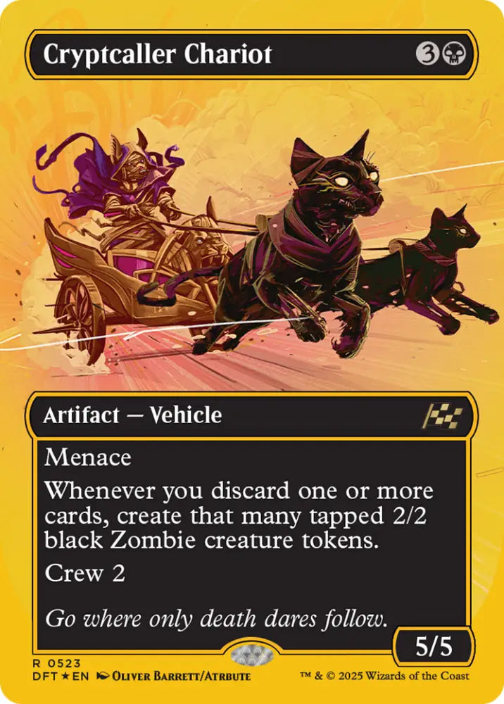 Cryptcaller Chariot (Borderless) (First-Place Foil) [Aetherdrift] - MTG Single