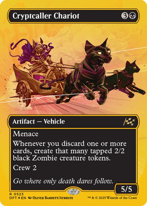 Cryptcaller Chariot (Borderless) (First-Place Foil) [Aetherdrift] - MTG Single
