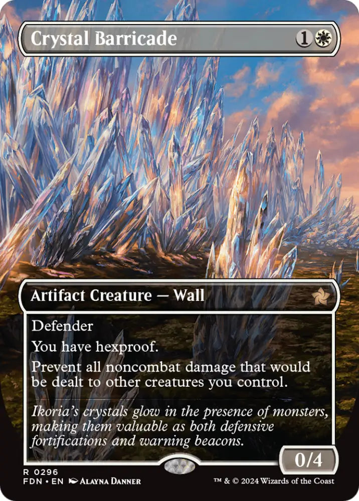 Crystal Barricade (Borderless) [Foundations] - MTG Single