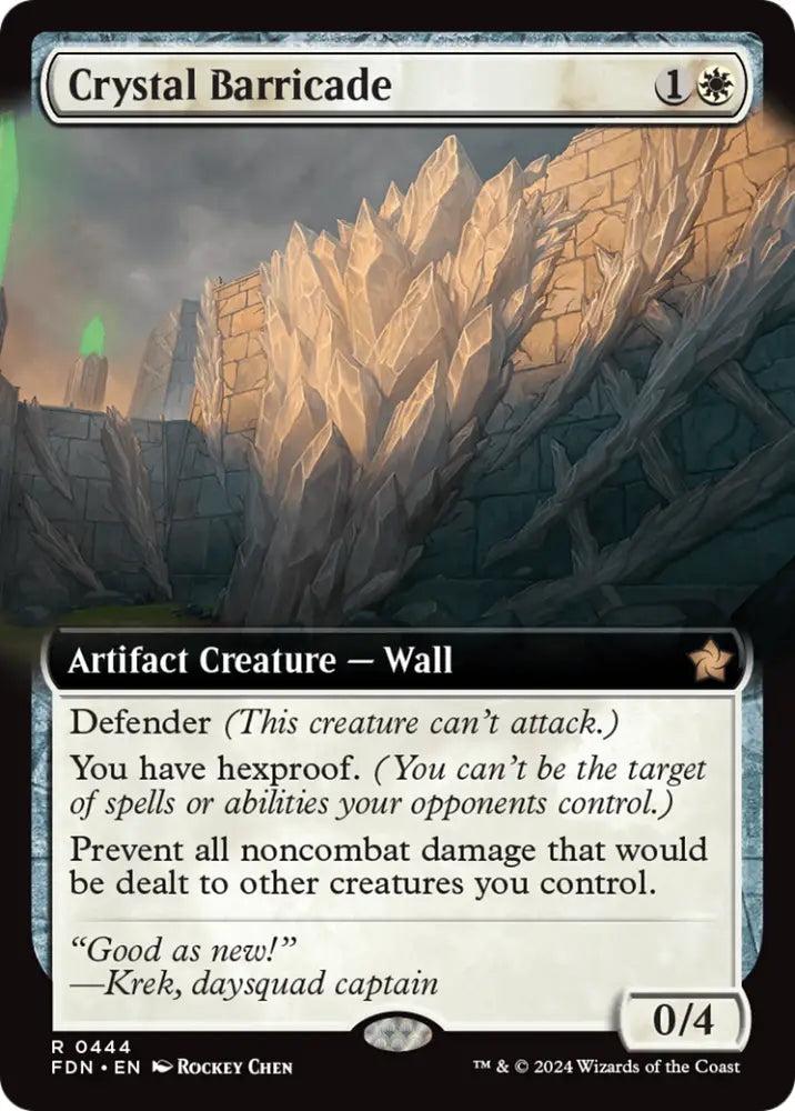 Crystal Barricade (Extended Art) [Foundations] - MTG Single
