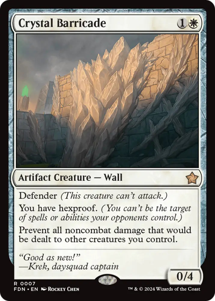 Crystal Barricade [Foundations] - MTG Single