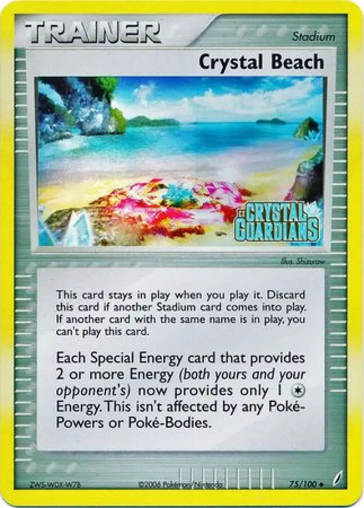 Crystal Beach (75/100) (Stamped) [EX: Crystal Guardians] - Pokemon Single