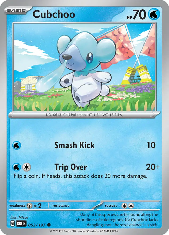 Cubchoo (053/197) [Scarlet & Violet: Obsidian Flames] - Pokemon Single
