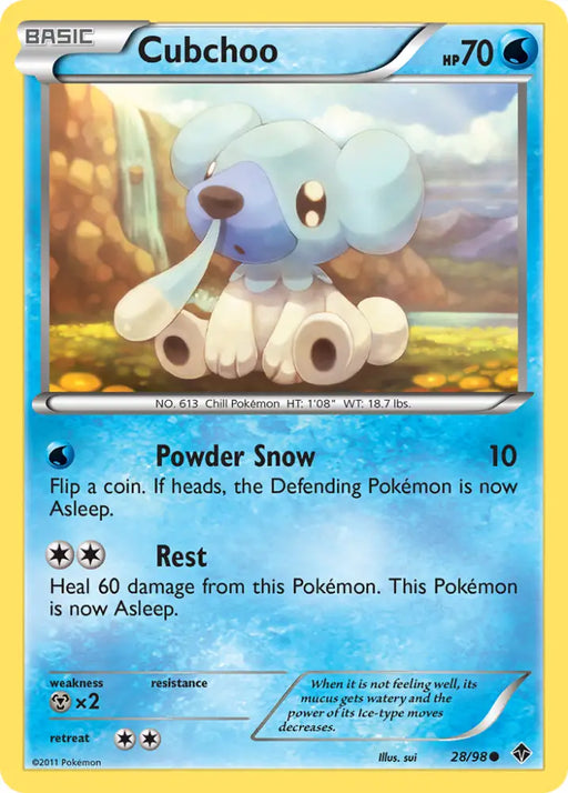 Cubchoo (28/98) [Black & White: Emerging Powers] - Pokemon Single