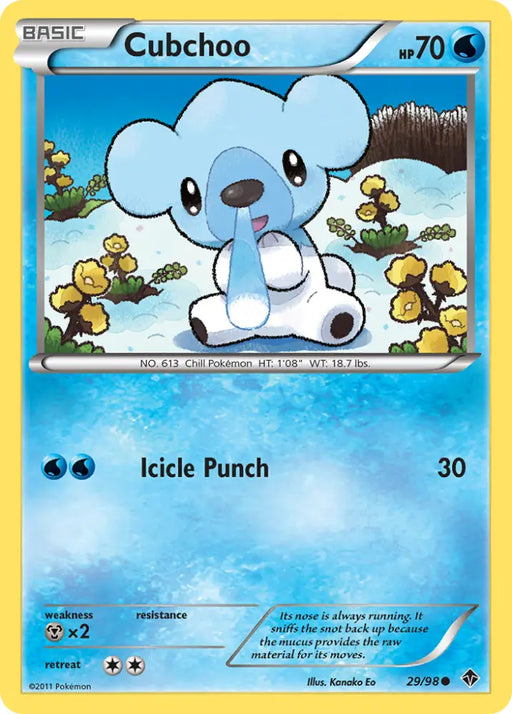 Cubchoo (29/98) [Black & White: Emerging Powers] - Pokemon Single