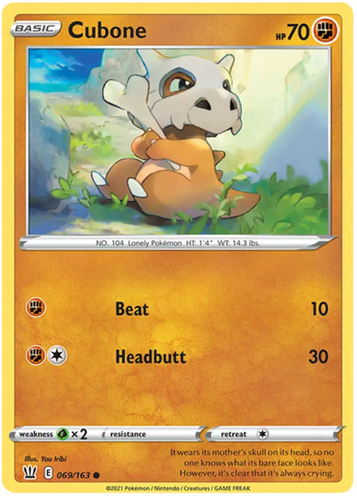 Cubone (069/163) [Sword & Shield: Battle Styles] - Pokemon Single
