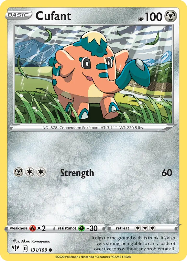 Cufant (131/189) [Sword & Shield: Darkness Ablaze] - Pokemon Single