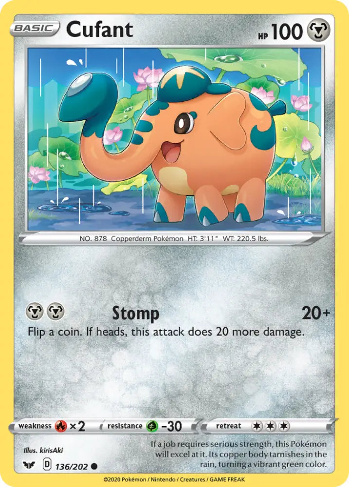 Cufant (136/202) [Sword & Shield: Base Set] - Pokemon Single