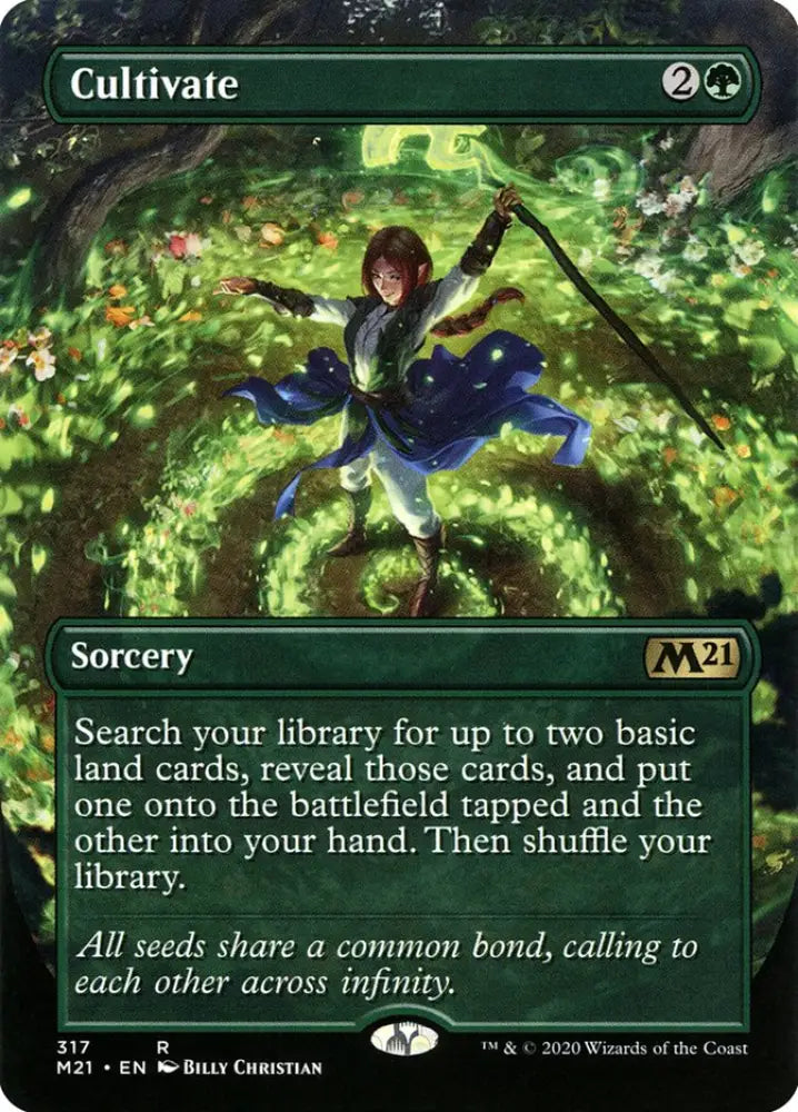 Cultivate (Borderless Alternate Art) [Core Set 2021] - MTG Single