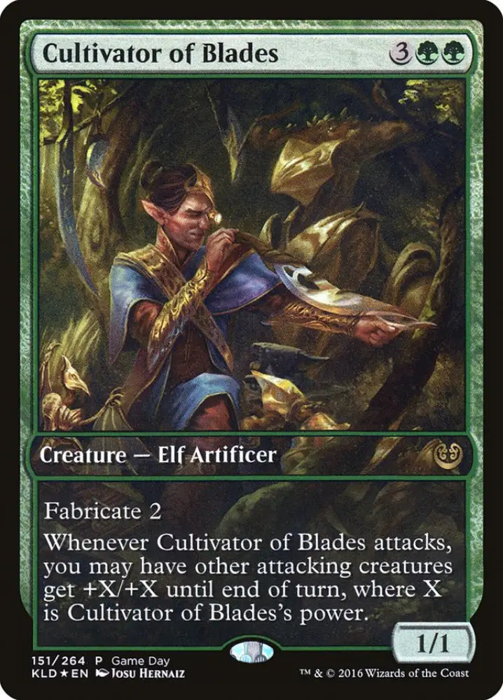 Cultivator of Blades (Game Day) (Full Art) [Kaladesh Promos] - MTG Single