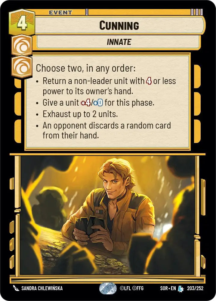 Cunning (203/252) [Spark of Rebellion] - Star Wars: Unlimited Single