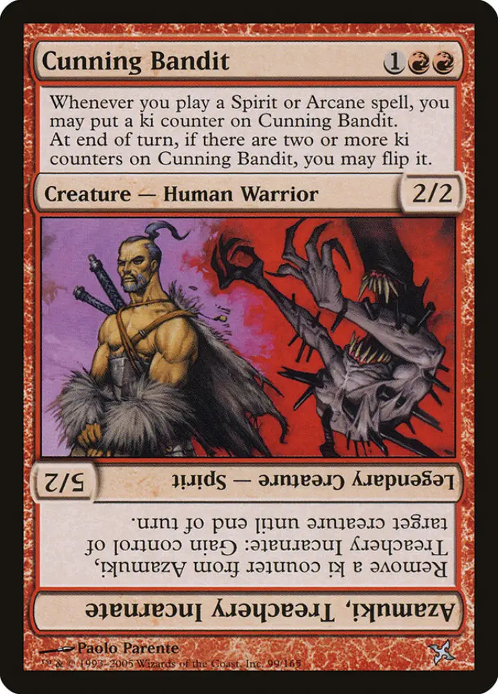 Cunning Bandit // Azamuki Treachery Incarnate [Betrayers of Kamigawa] - MTG Single