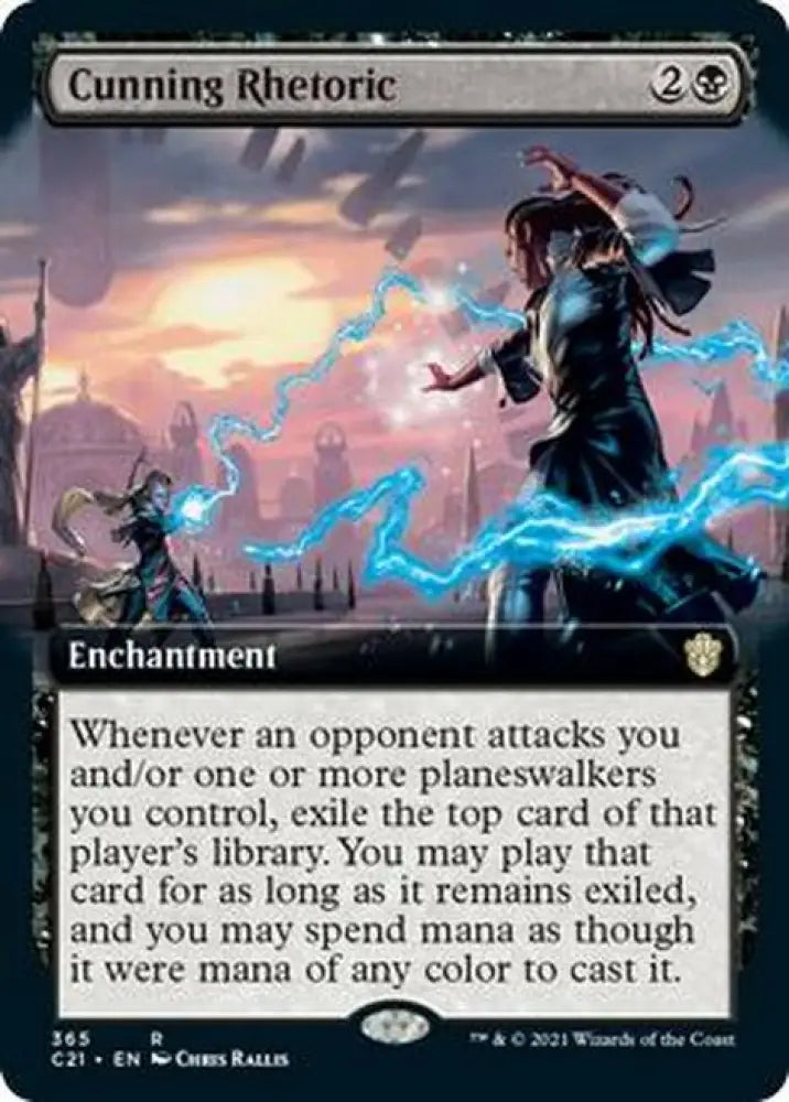 Cunning Rhetoric (Extended Art) [Commander 2021] - MTG Single