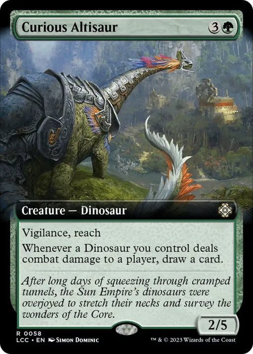 Curious Altisaur (Extended Art) [The Lost Caverns of Ixalan Commander] - MTG Single