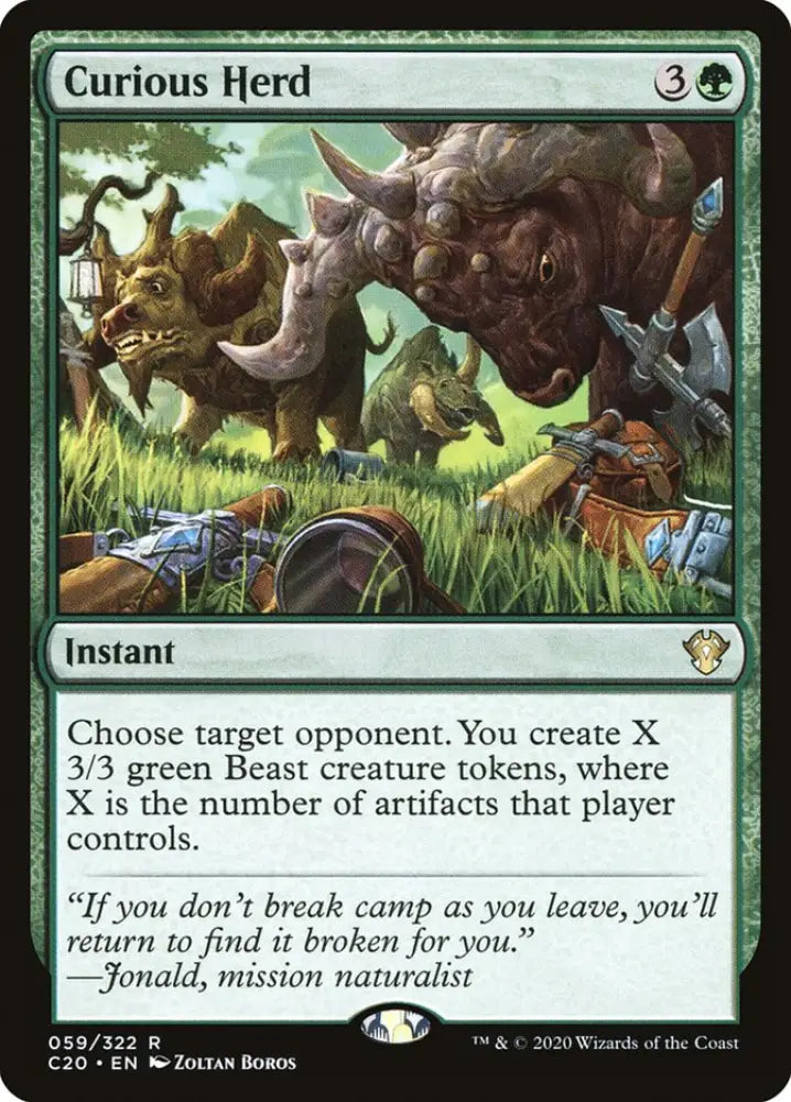 Curious Herd [Commander 2020] - MTG Single