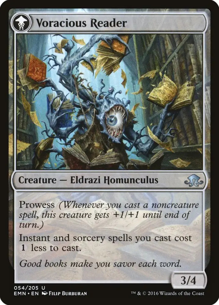 Curious Homunculus // Voracious Reader [Eldritch Moon] - MTG Single