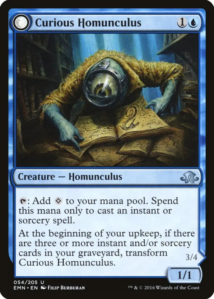 Curious Homunculus // Voracious Reader [Eldritch Moon] - MTG Single