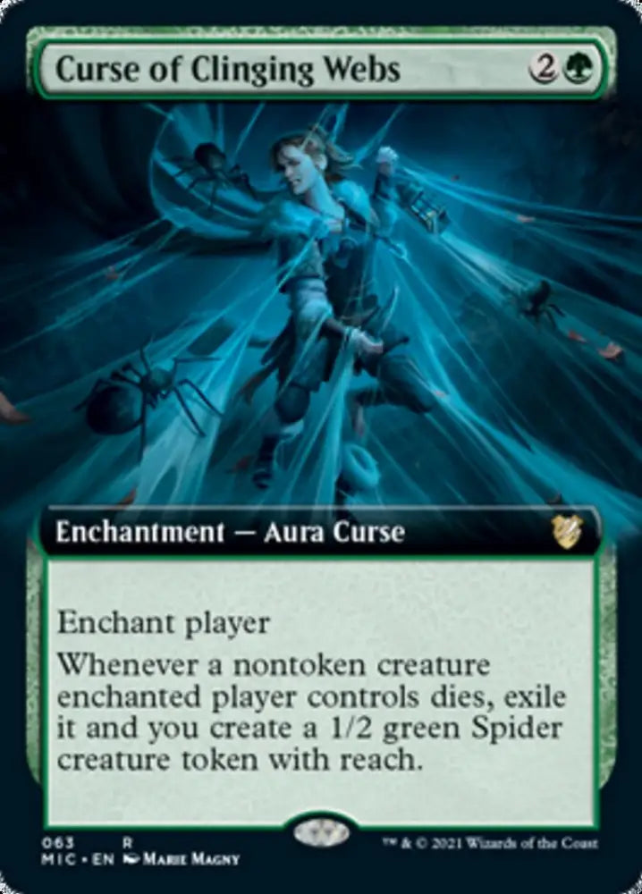 Curse of Clinging Webs (Extended Art) [Innistrad: Midnight Hunt Commander] - MTG Single