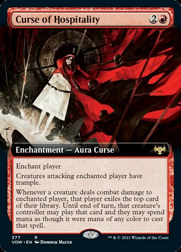 Curse of Hospitality (Extended Art) [Innistrad: Crimson Vow] - MTG Single