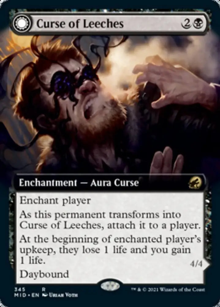 Curse of Leeches // Leeching Lurker (Extended Art) [Innistrad: Midnight Hunt] - MTG Single