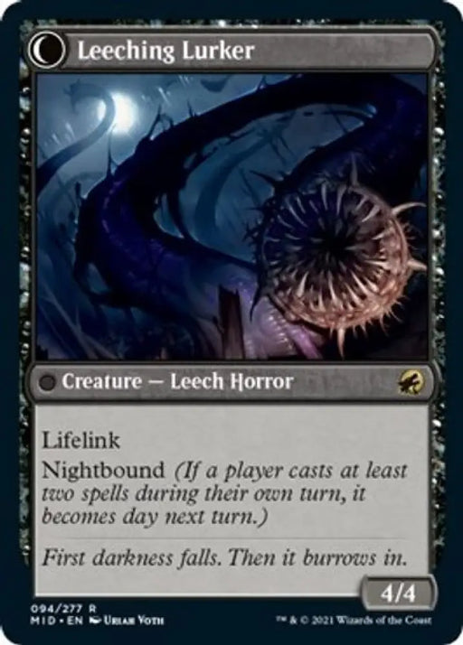 Curse of Leeches // Leeching Lurker [Innistrad: Midnight Hunt] - MTG Single
