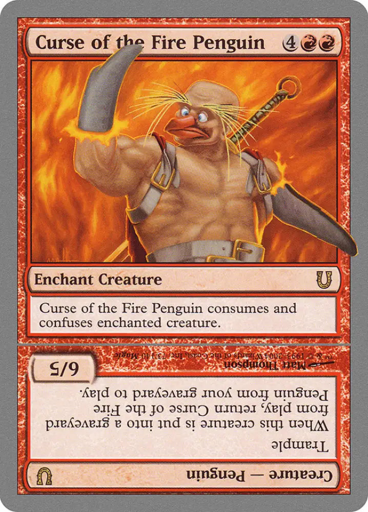 Curse of the Fire Penguin // Curse of the Fire Penguin Creature [Unhinged] - MTG Single