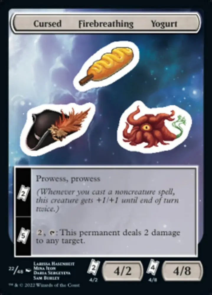 Cursed Firebreathing Yogurt [Unfinity Stickers] - MTG Single