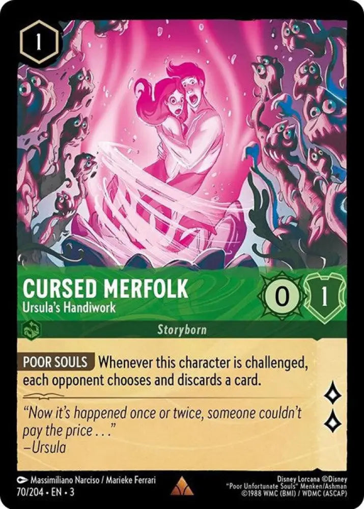Cursed Merfolk - Ursula’s Handiwork (70/204) [Into the Inklands] - Lorcana Single