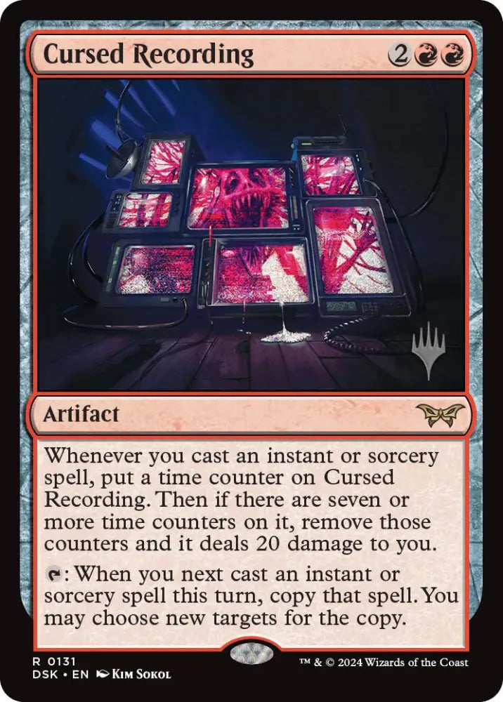 Cursed Recording (0131) (Promo Pack) [Duskmourn: House of Horror Promos] - MTG Single